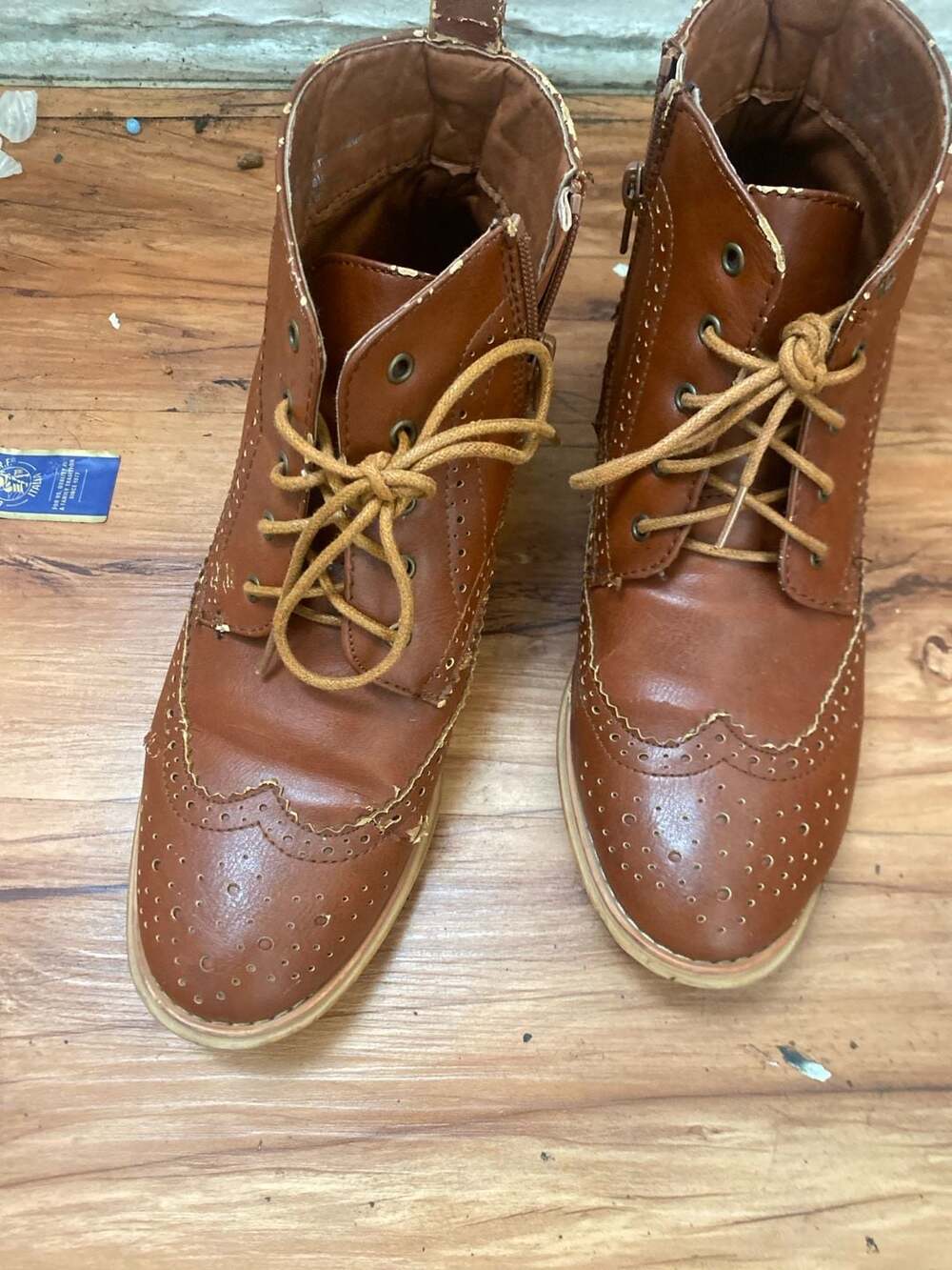 GM GOLAIMAN Men's Dress Brown Boots Casual Lace up Ankle Boots 10M